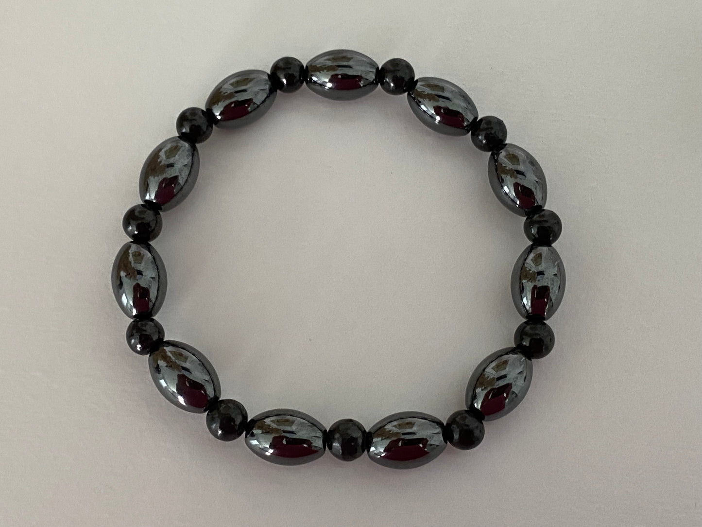 Elite Shungite & Hematite Stretch Oval Cut Bracelet