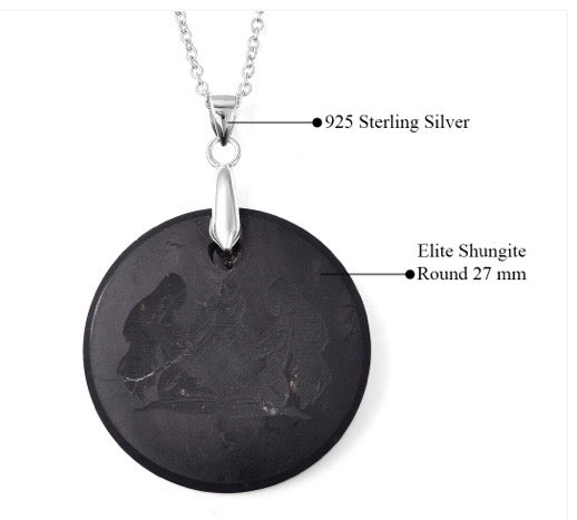 Elite Shungite Gemini (Zodiac) Pendant With Chain