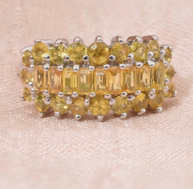 Madagascar Yellow Sapphire Sterling Silver Ring