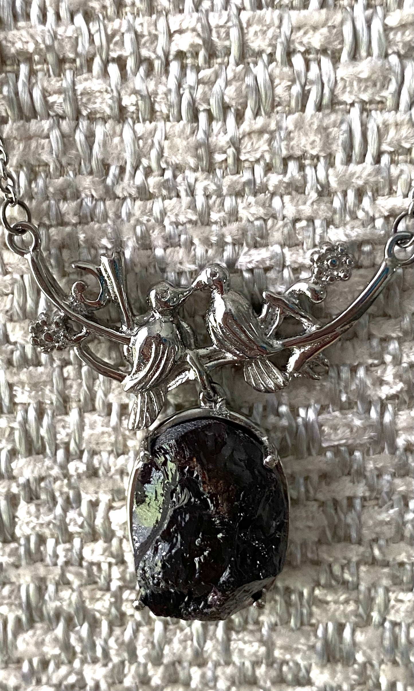 Rough Orissa Rhodolite Garnet Necklace
