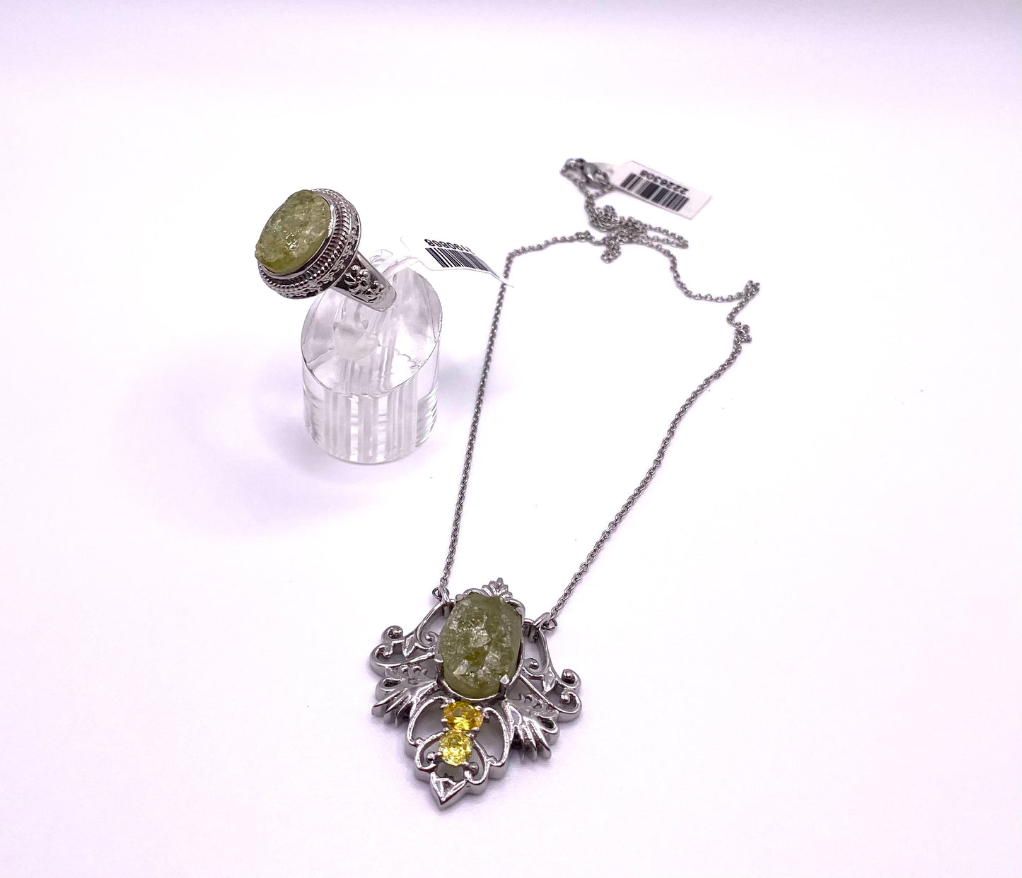 Mali Garnet Ring and Necklace Set