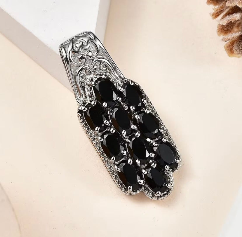 Thai Black Spinel Pendant