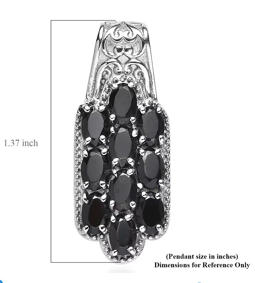Thai Black Spinel Pendant