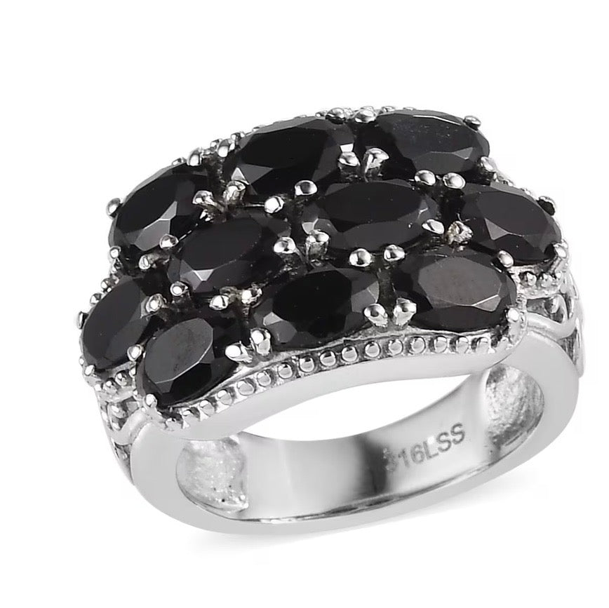 Thai Black Spinel Ring