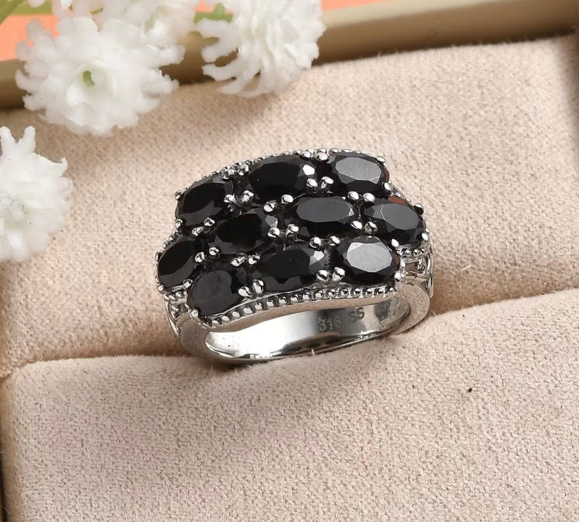Thai Black Spinel Ring