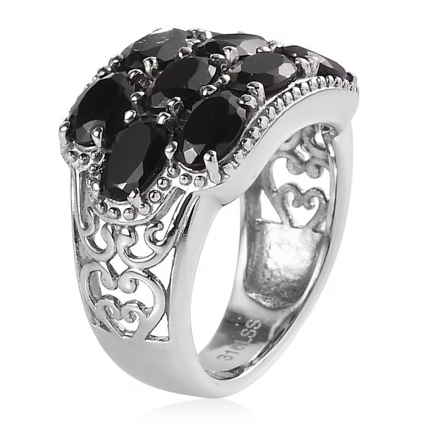 Thai Black Spinel Ring
