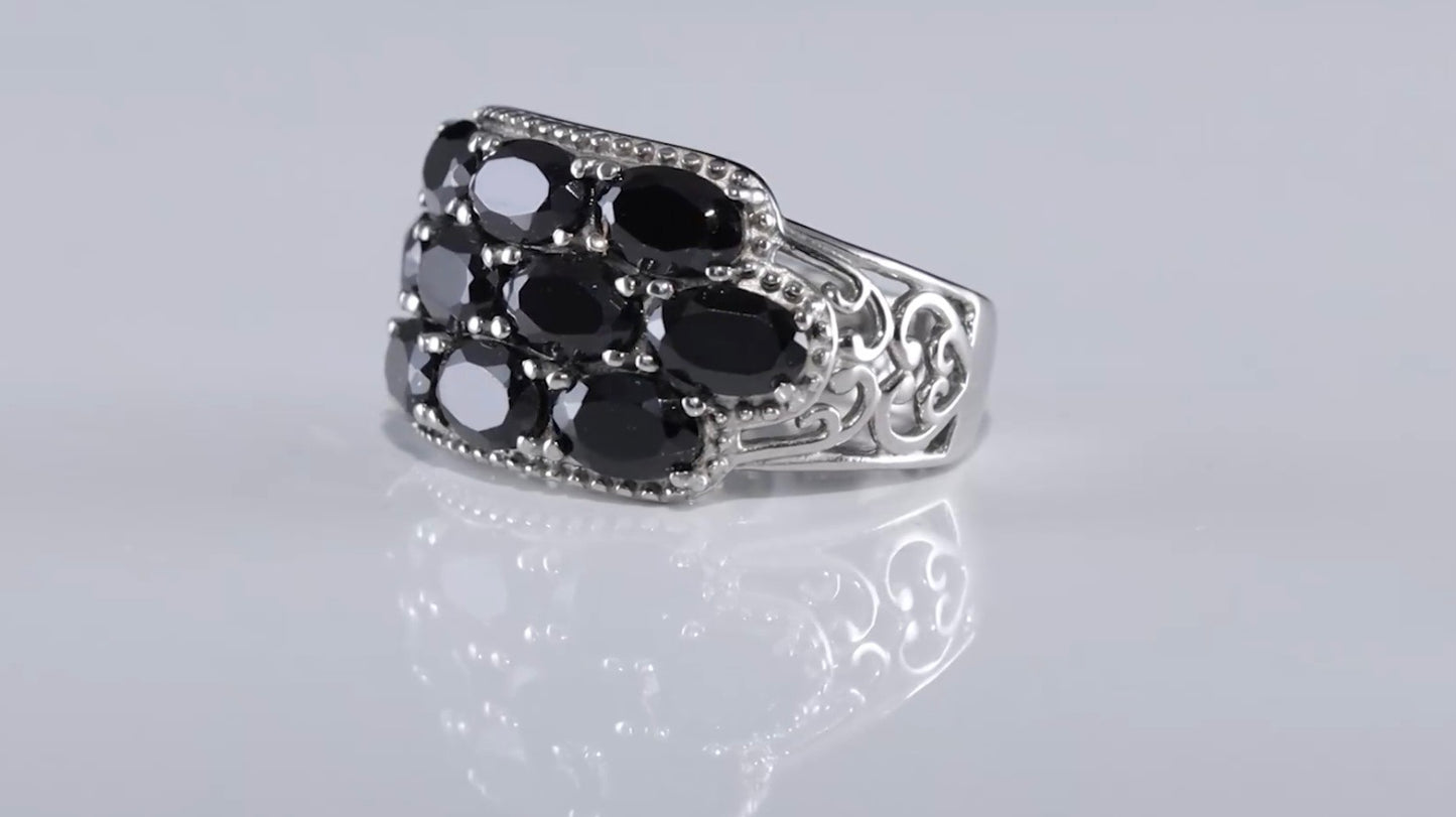 Thai Black Spinel Ring