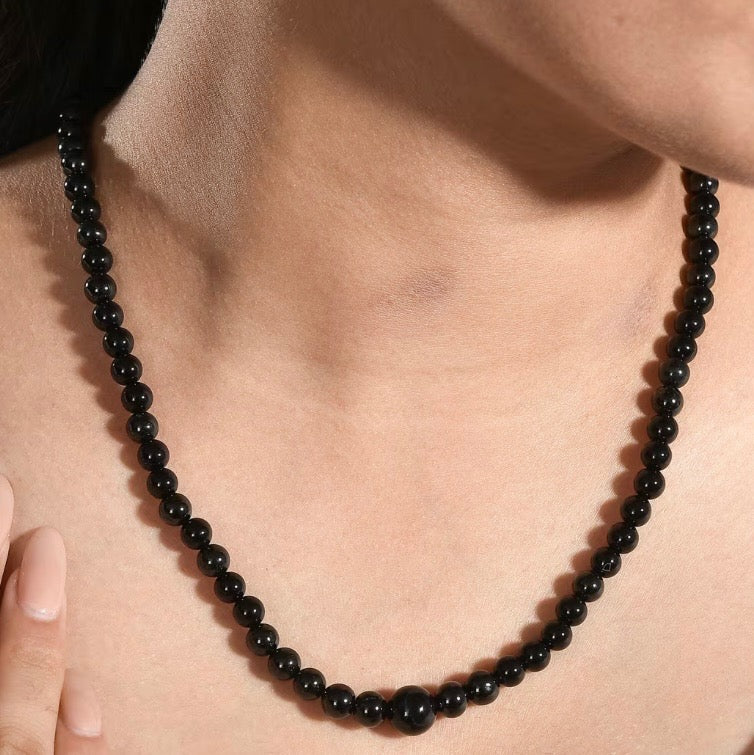 Black Spinel / Agate / Obsidian Necklace