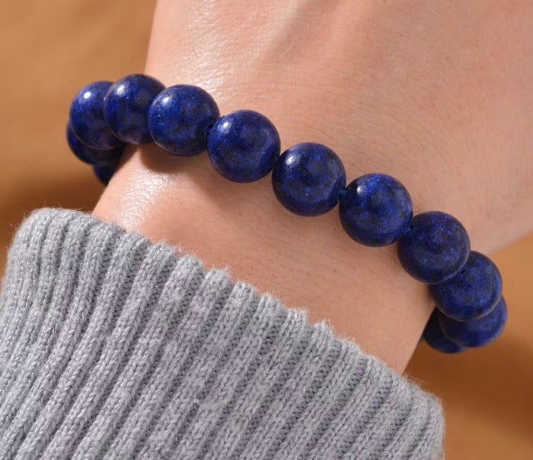 Lapis Lazuli Beaded Corded Adjustable Bracelet