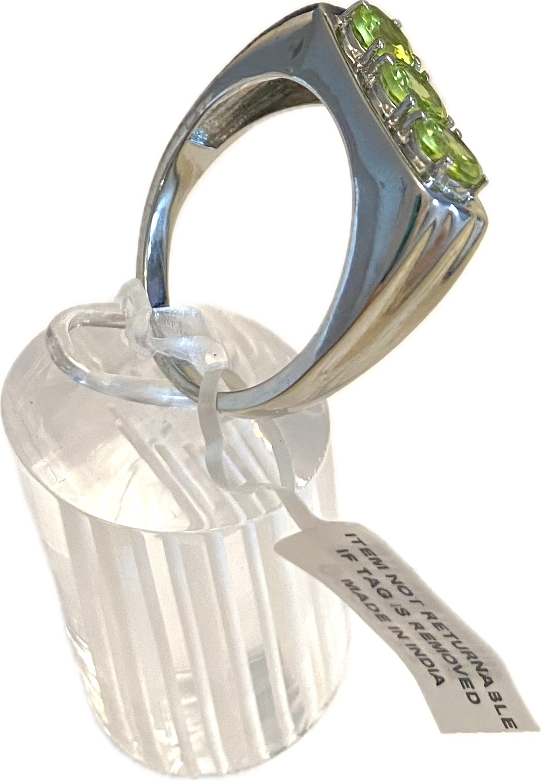 Hebei Peridot Stainless Steel Mens / Unisex Ring