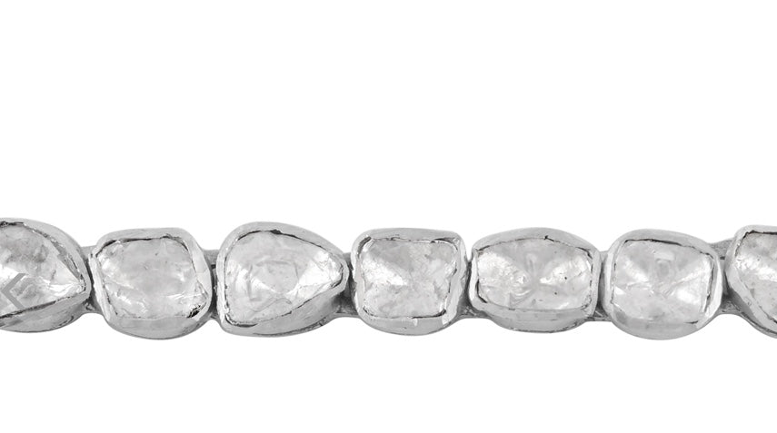 Polki Diamond Bracelet 925 Sterling Silver
