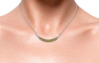 Yellow Sapphire & White Zircon Necklace