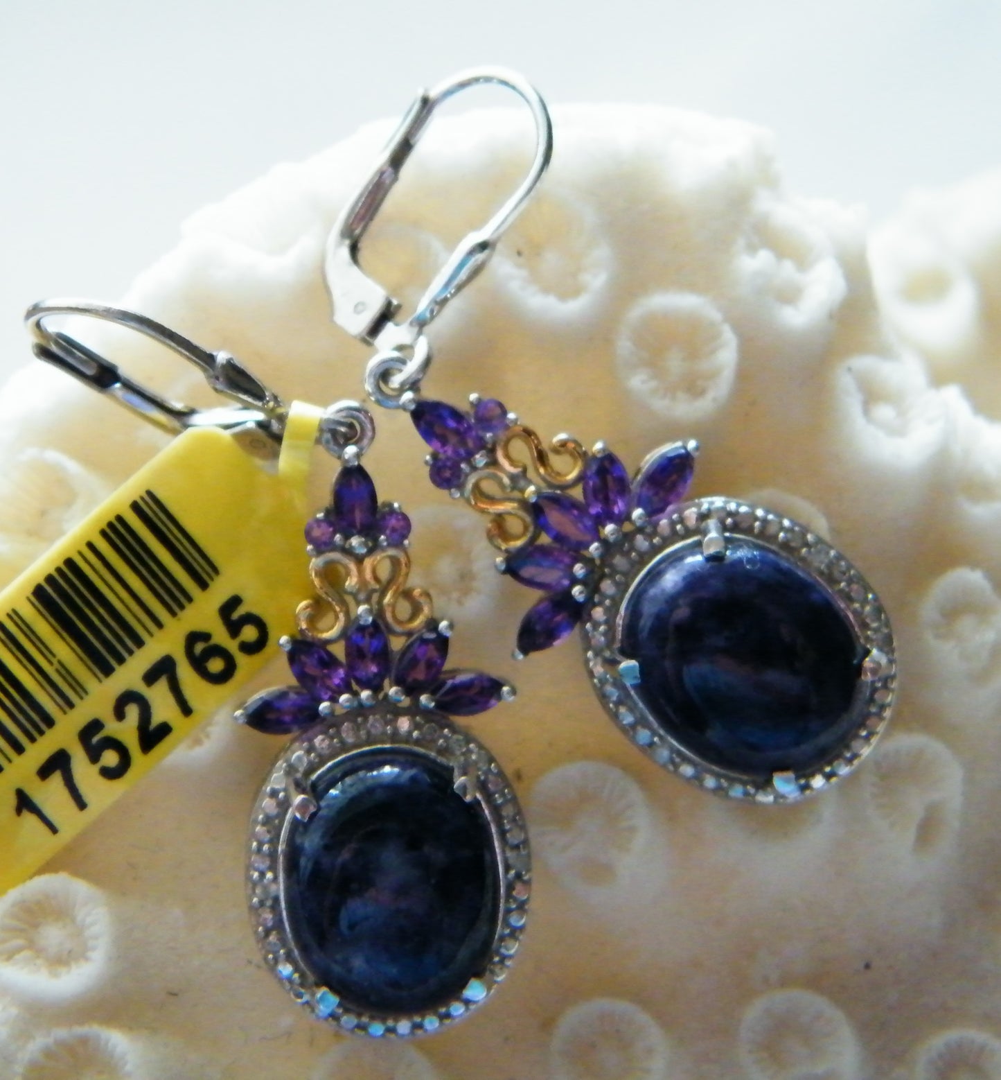 Utah Tiffany Stone & Amethyst Dangle Earrings