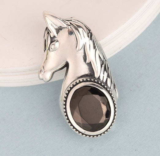 Elite Shungite Horse Silver Pendant