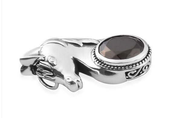 Elite Shungite Horse Silver Pendant