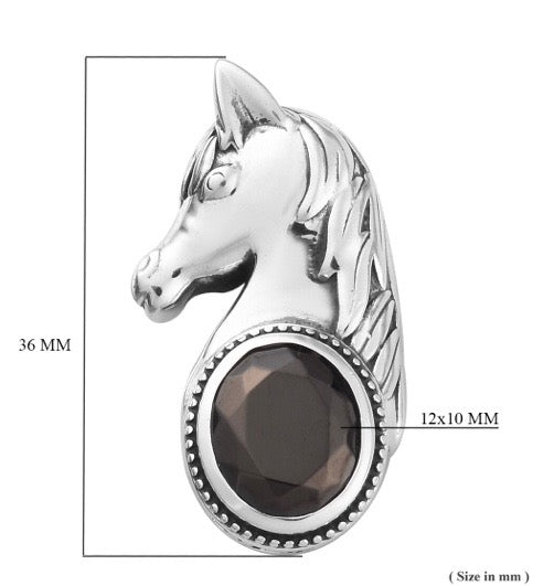 Elite Shungite Horse Silver Pendant
