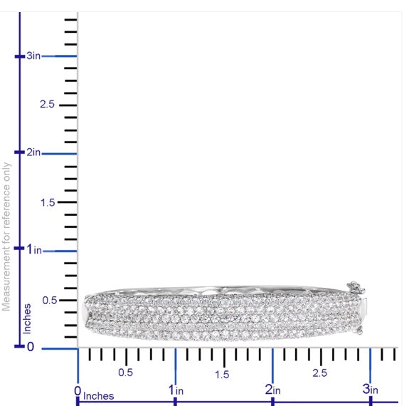 White Zircon Bangle Bracelet