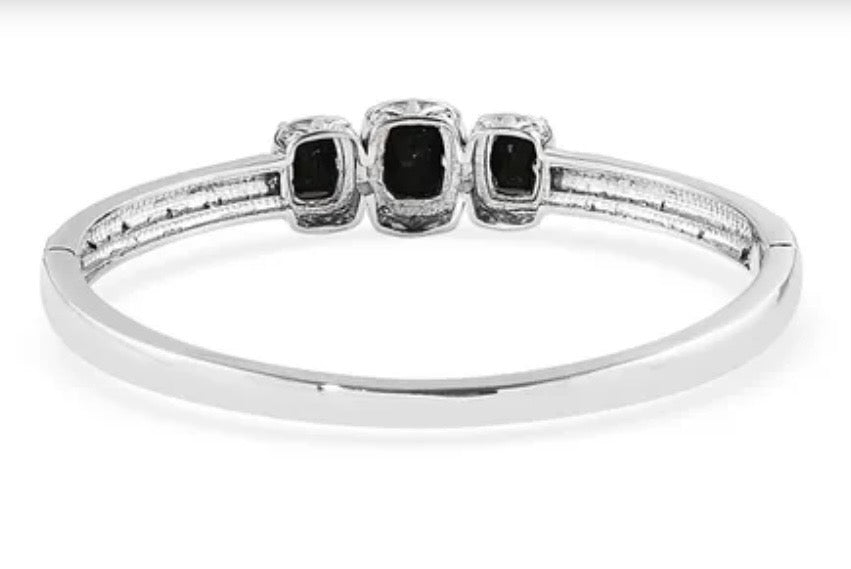 Thai Black Spinel Bangle Bracelet