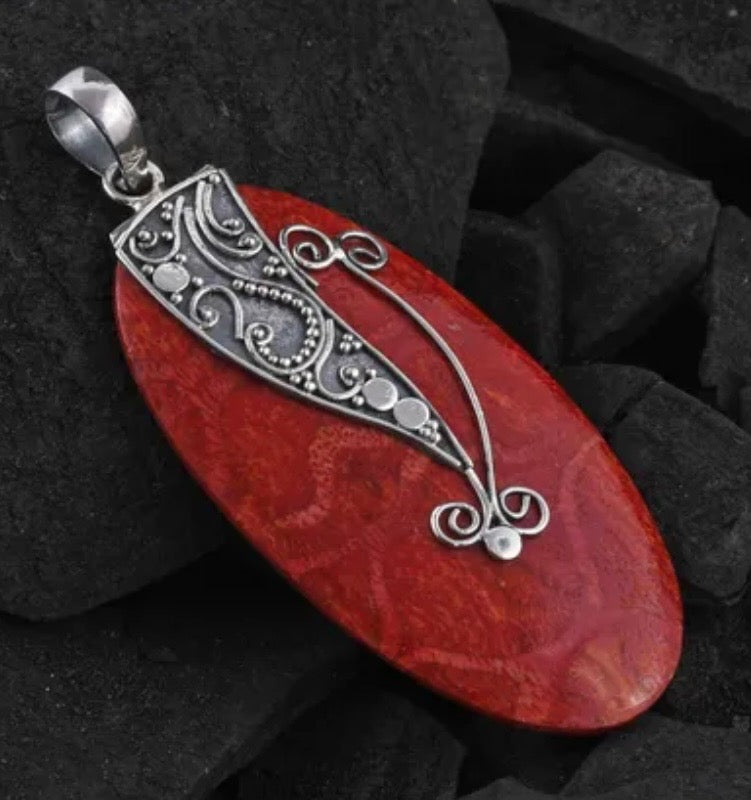Sponge Coral Beach Wave Pendant