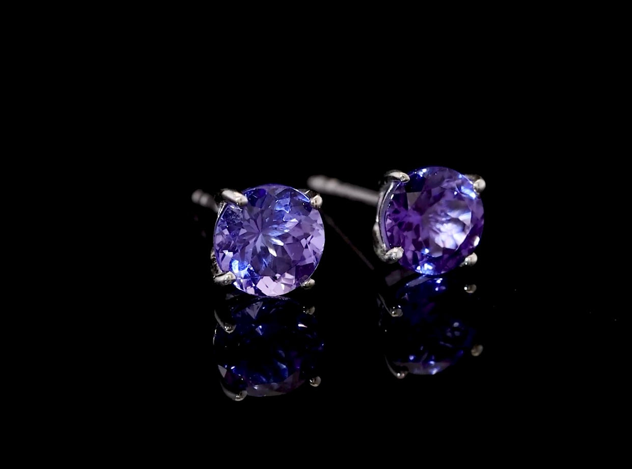 AAA Premium Tanzanite Stud Earrings