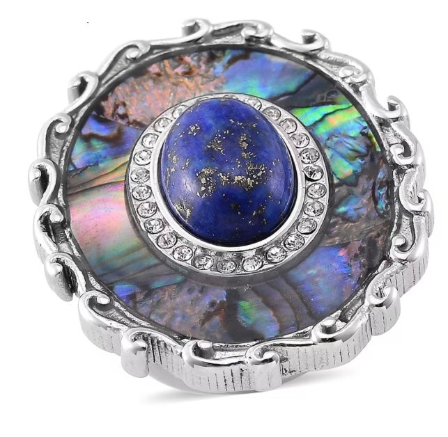 Lapis Lazuli and Abalone Shell Ring