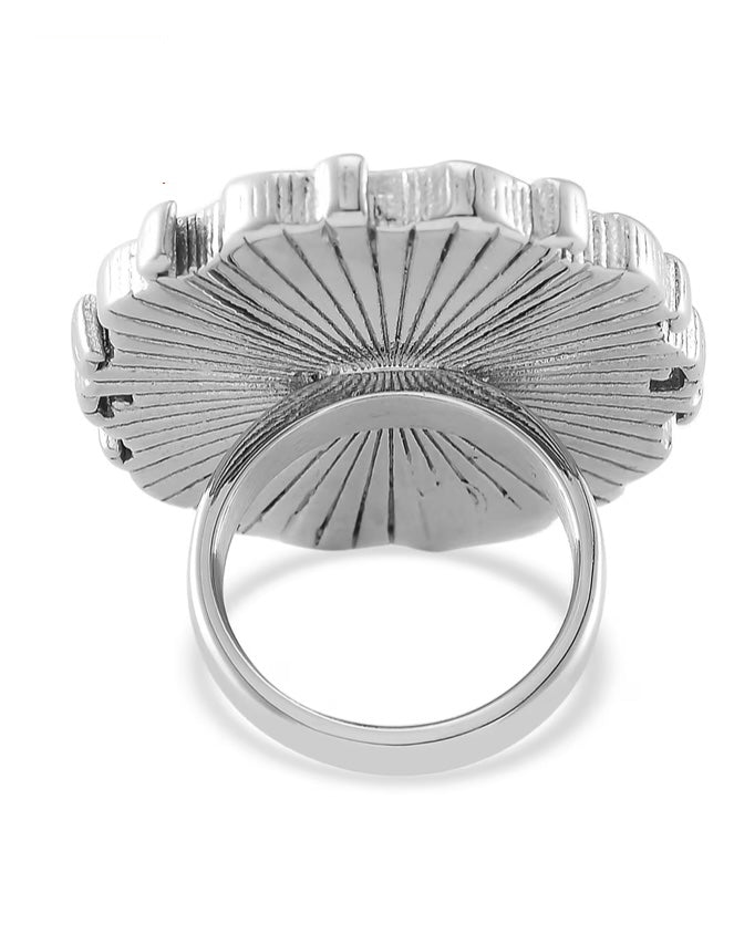 Lapis Lazuli and Abalone Shell Ring
