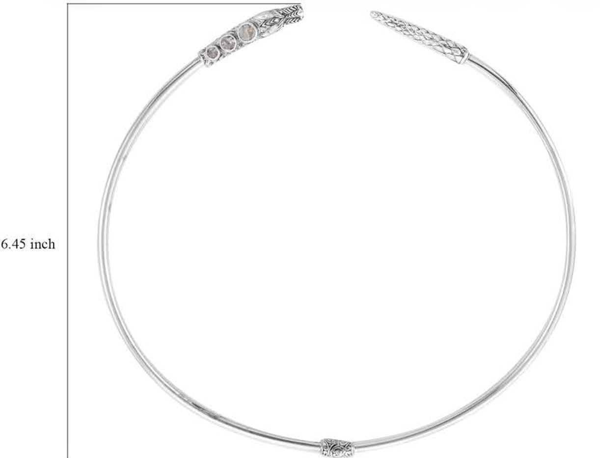 Artisan Crafted Dragon With Polki Diamonds Neck Wire