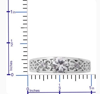 White Zircon Promise / Engagement Ring