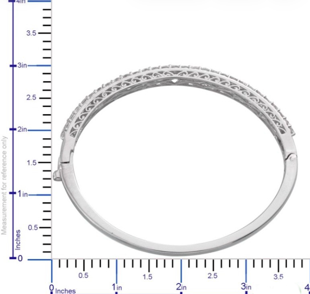 White Zircon Bangle Bracelet