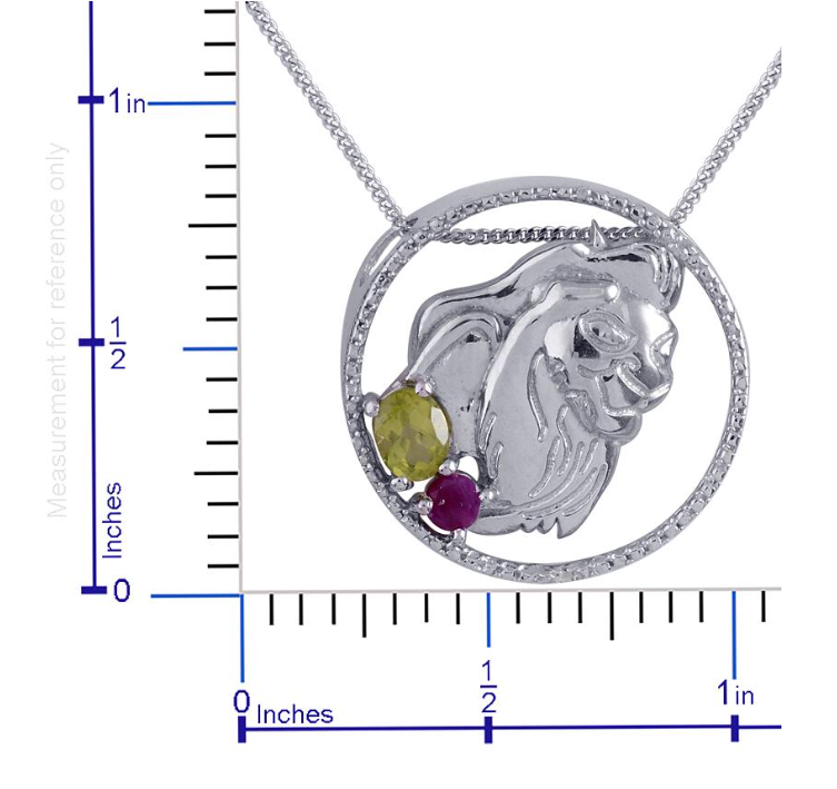 Zodiac Leo Ruby & Peridot Necklace
