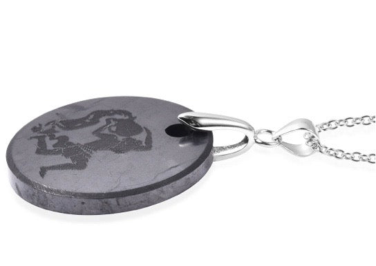 Elite Shungite Aquarius (Zodiac) Pendant With Chain