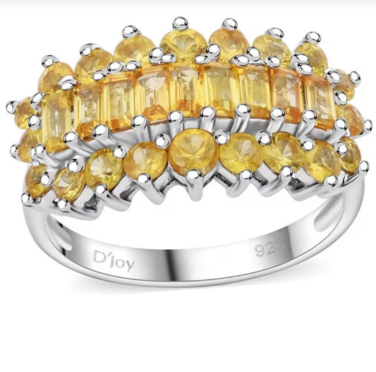 Madagascar Yellow Sapphire Sterling Silver Ring