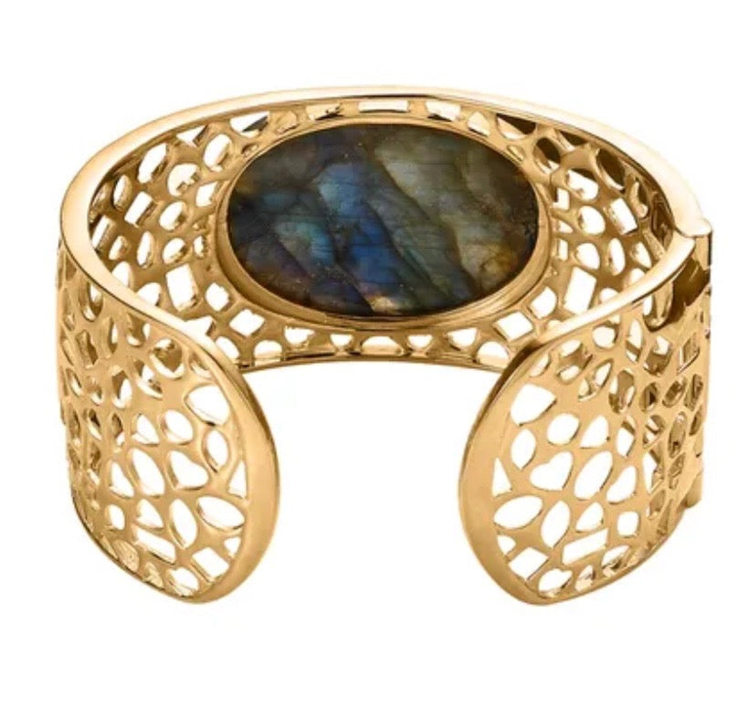 Malagasy Labradorite Cuff Bracelet