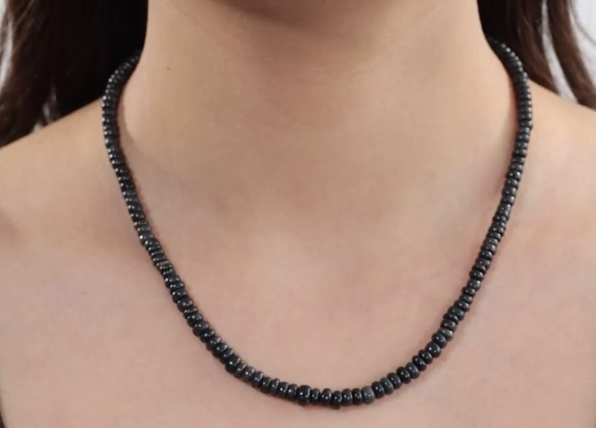Elite Shungite Rondelle Beaded Necklace