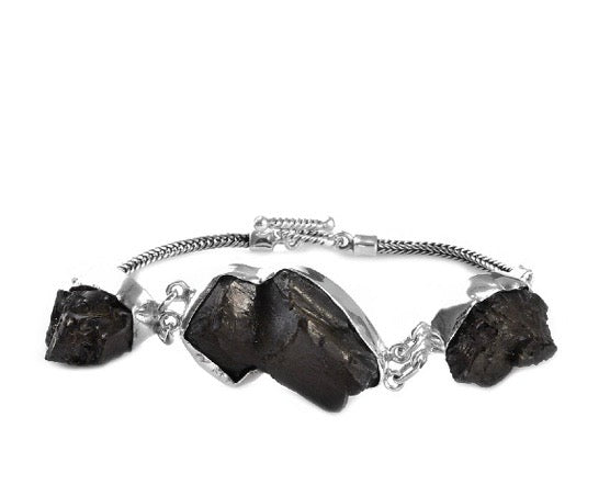 Artisan Crafted Elite Shungite Silver Bracelet