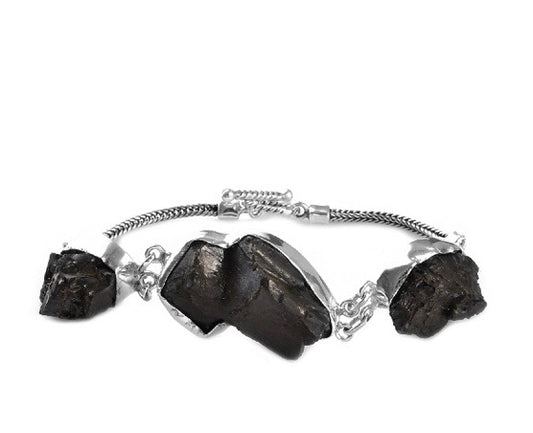 Artisan Crafted Elite Shungite Silver Bracelet