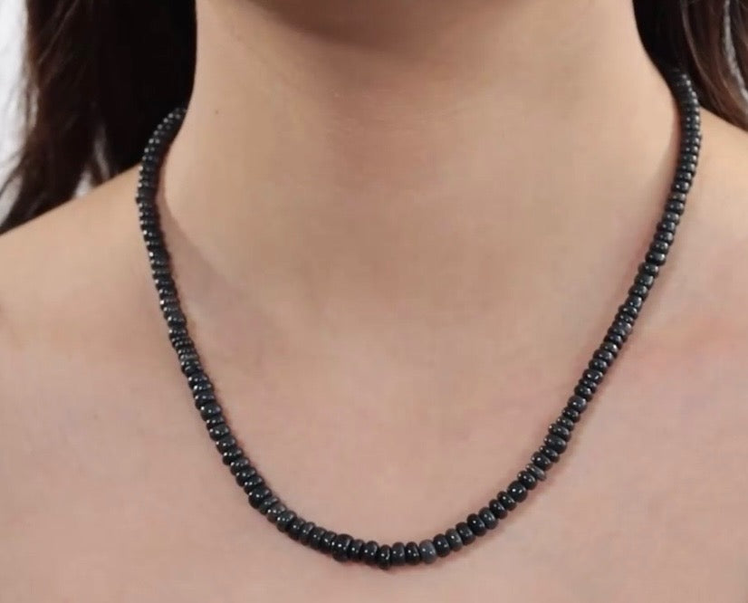 Elite Shungite Rondelle Beaded Necklace