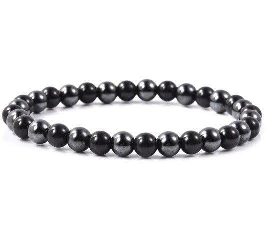 Elite Shungite & Hematite Magnetic Stretch Bracelet