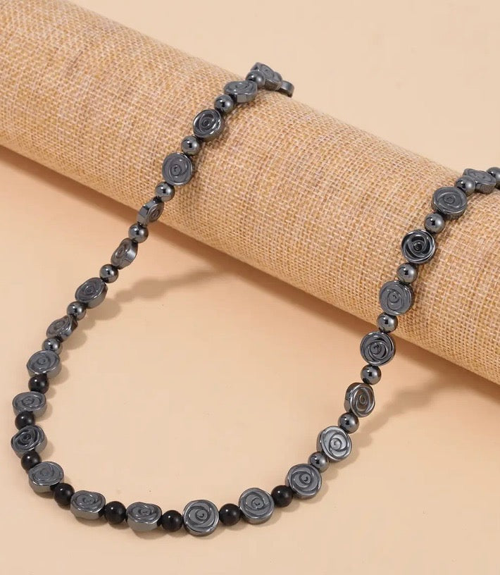 Elite Shungite & Hematite Carved Necklace
