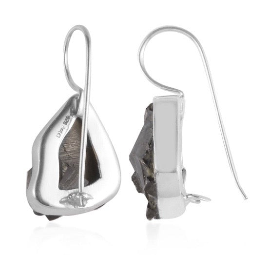 Artisan Crafted Rough Cut Elite Shungite Earrings