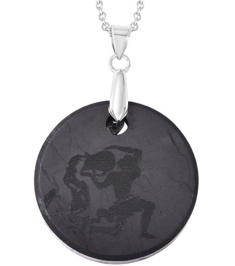 Elite Shungite Aquarius (Zodiac) Pendant With Chain