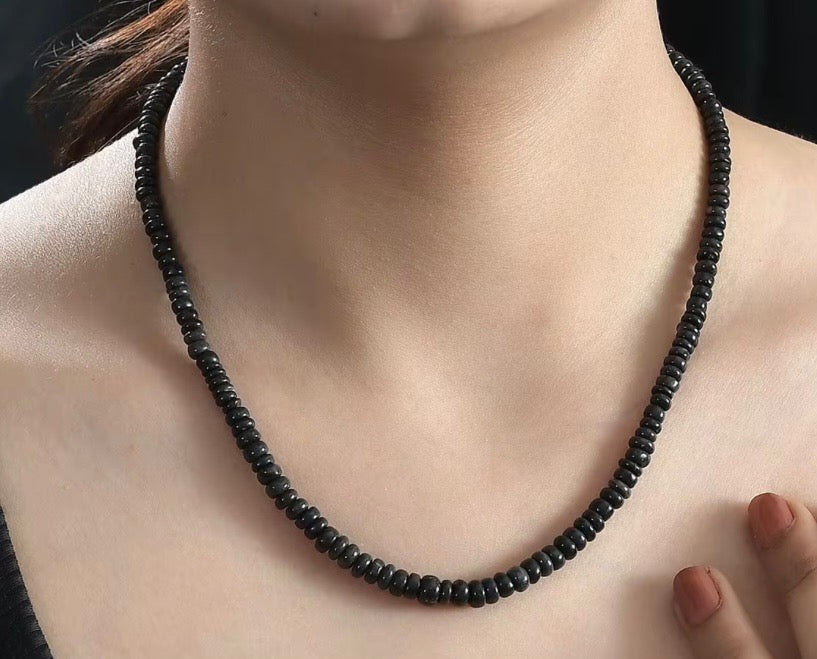 Elite Shungite Rondelle Beaded Necklace