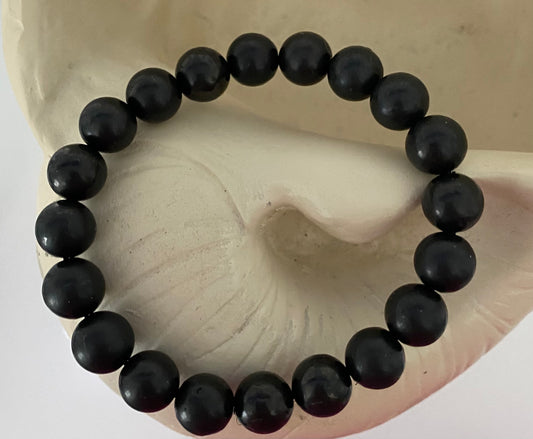 Elite Shungite Round Beaded Stretch Bracelet