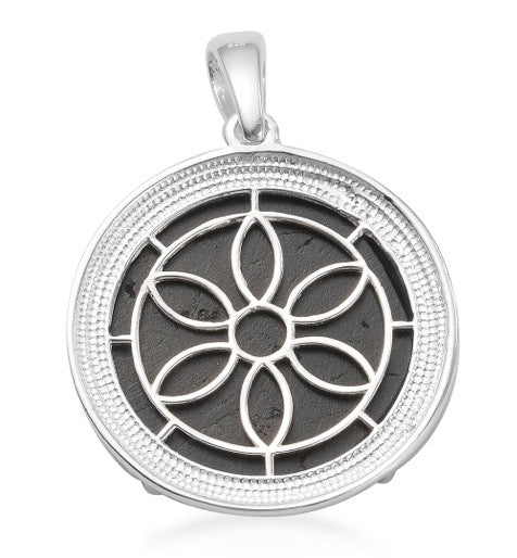Elite Shungite Carved Silver Pendant