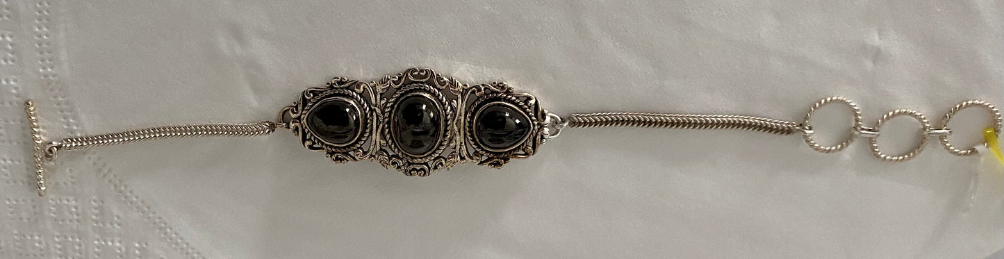 Artisan Crafted Elite Shungite Silver Bracelet