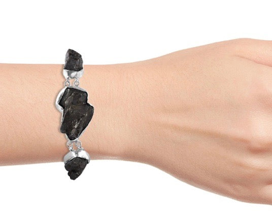 Artisan Crafted Elite Shungite Silver Bracelet
