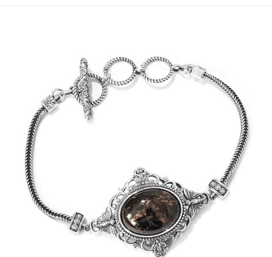 Matrix Shungite Adjustable Silver Bracelet