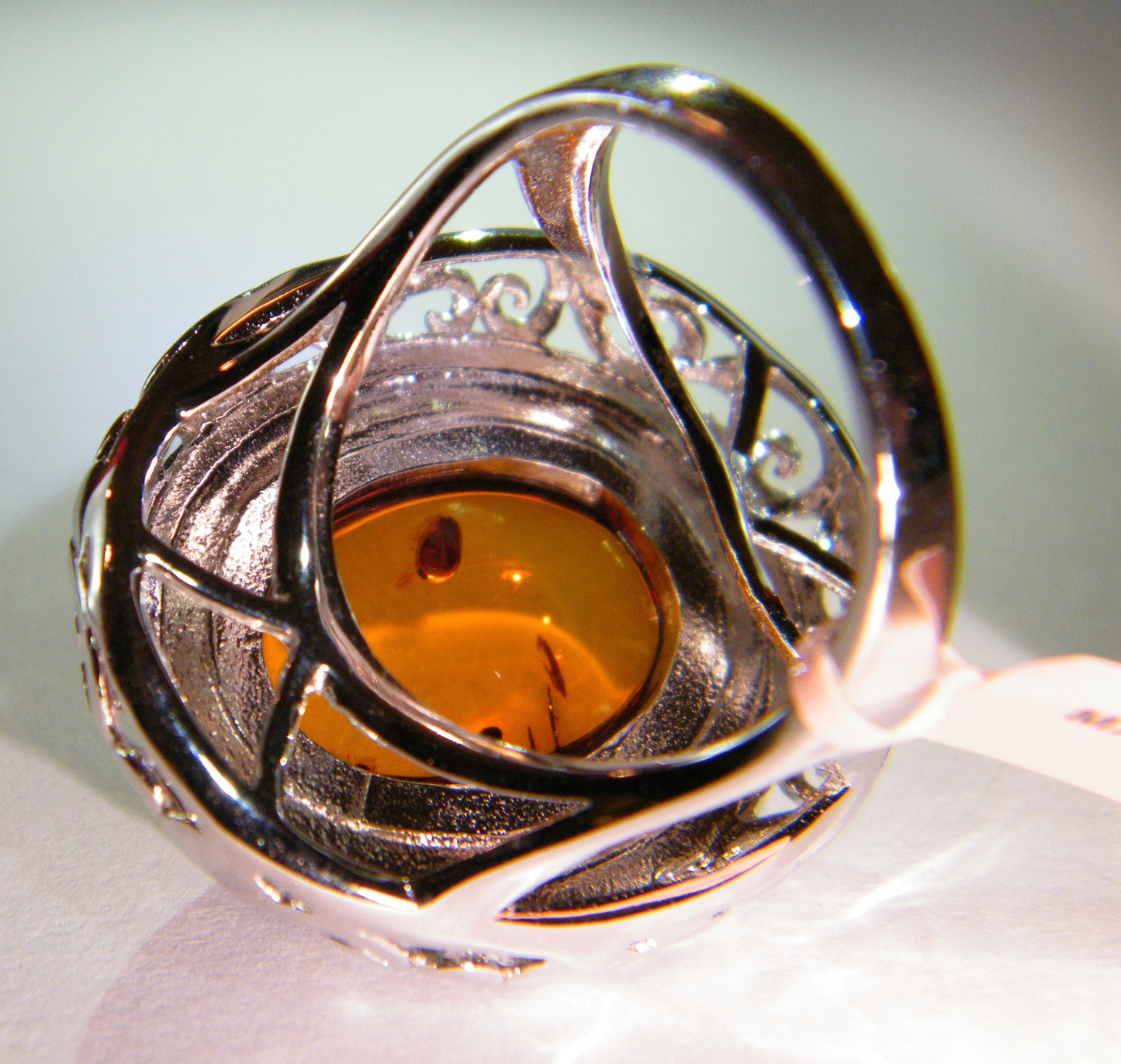Baltic Amber Cabochon Ring