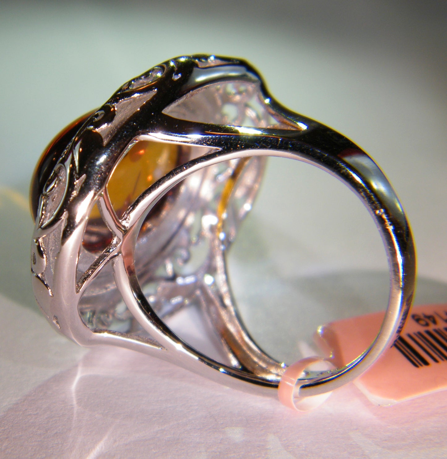 Baltic Amber Cabochon Ring