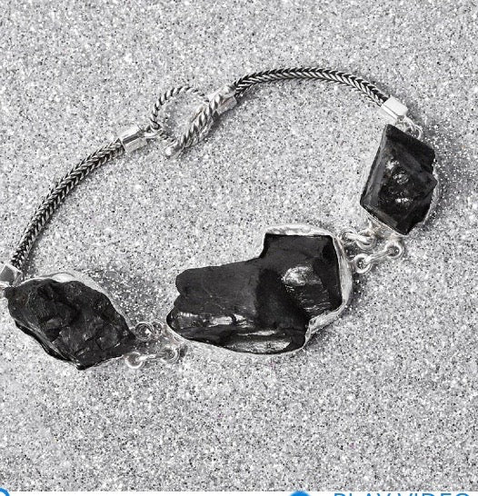 Artisan Crafted Elite Shungite Silver Bracelet